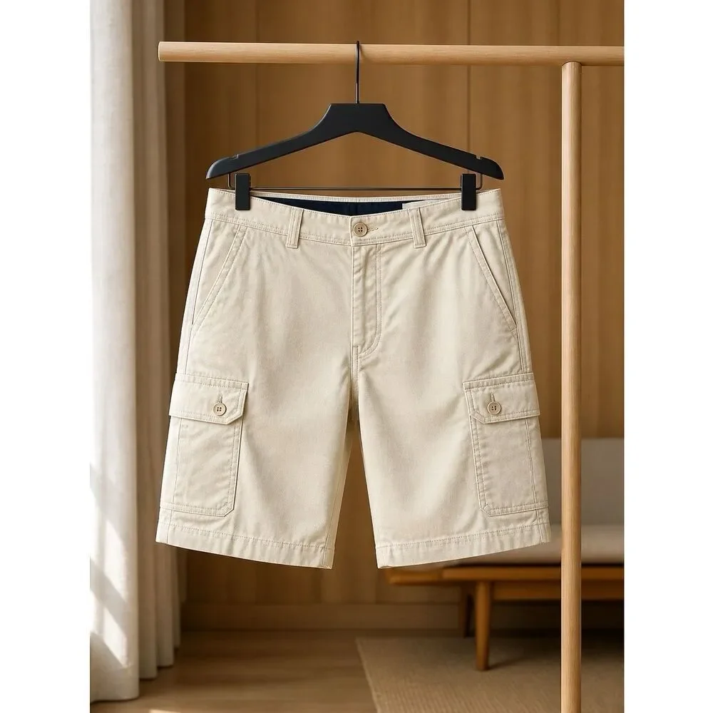 ST. JOHN’s BAY COMFORT STRETCH 10” MEN’s CARGO SHORT IN BEIGE SIZE 40